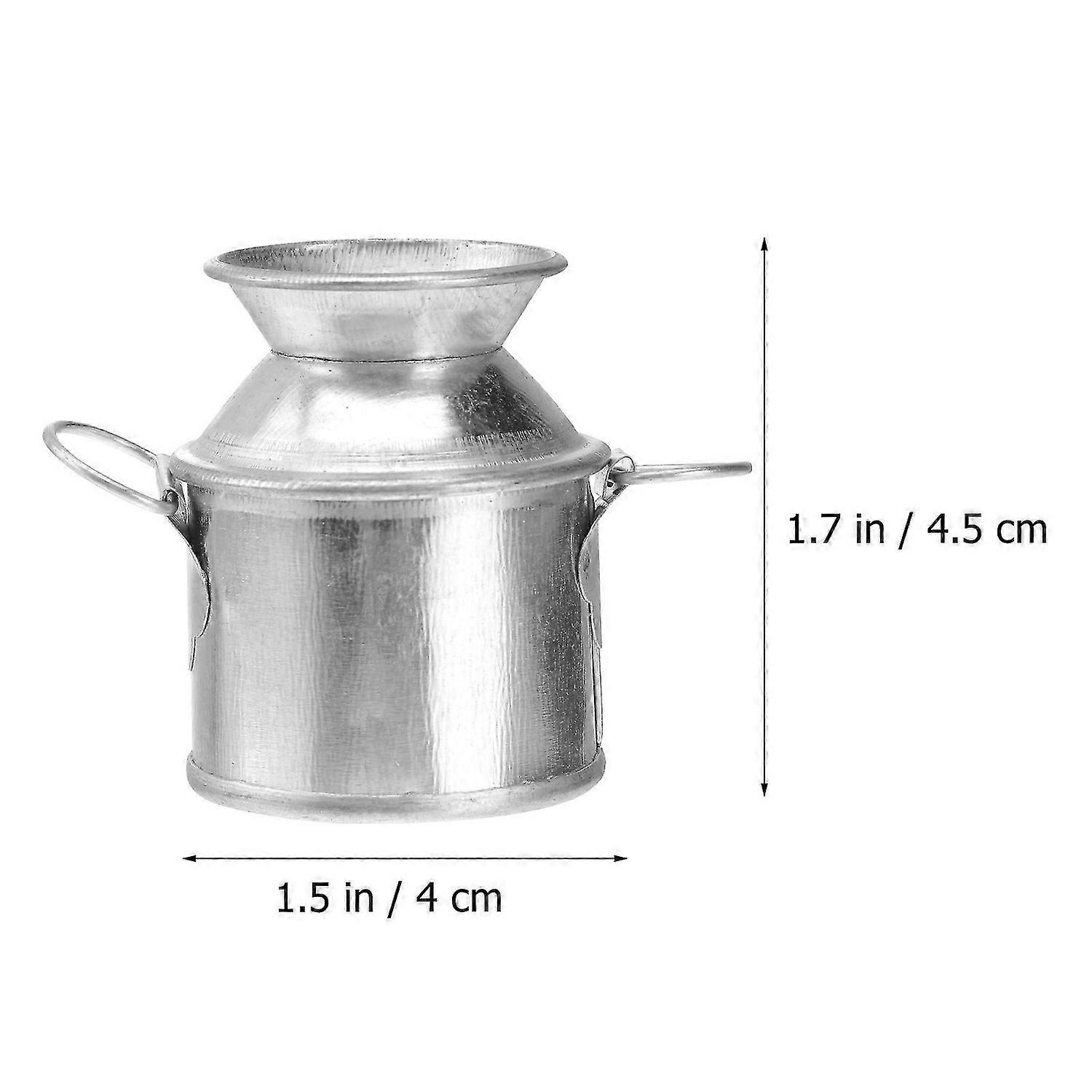 3pcs Miniature Iron Bucket for Small Plant Gardening Mini Planter Multi-functional Small Bucket Doll