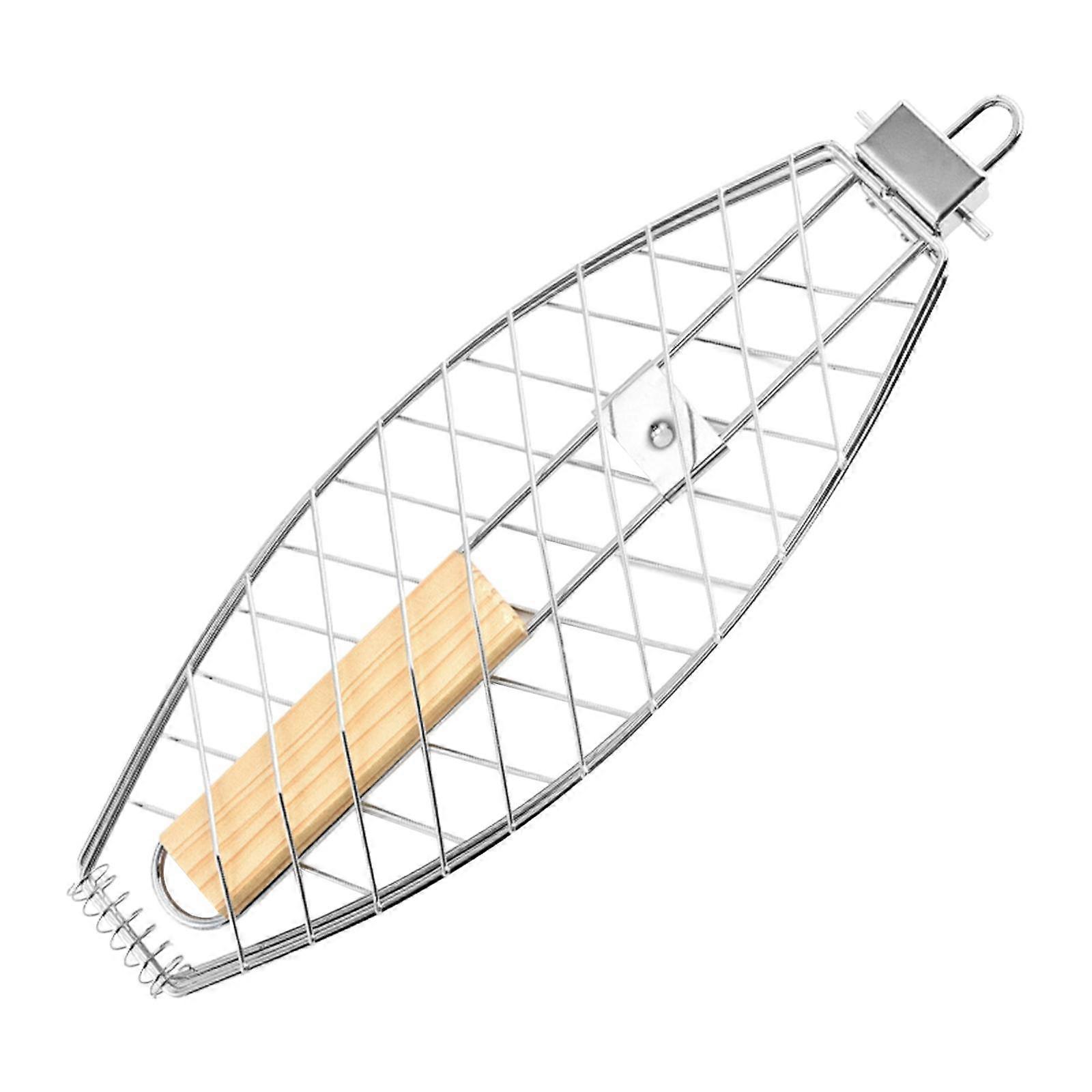 BBQ Grill Basket Rustproof Grilled Fish Clip for Cooking Camping Vegetables