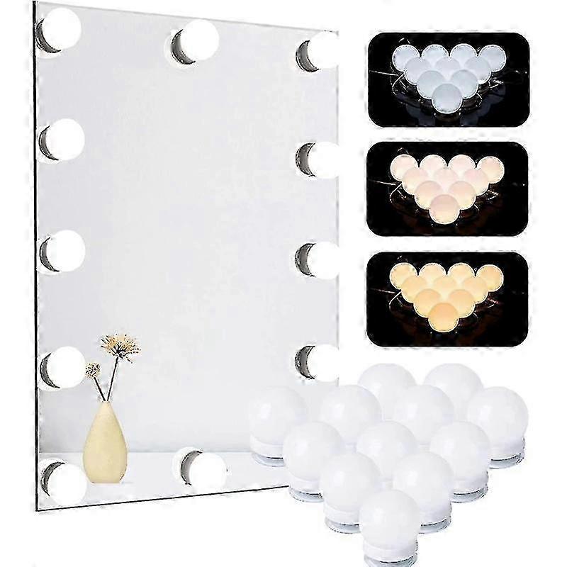 Desktop Wall Mount USB Makeup Bulb with 3 Lighting Modes for Various Brand Mirrors (Light Only, No Mirror) 2024