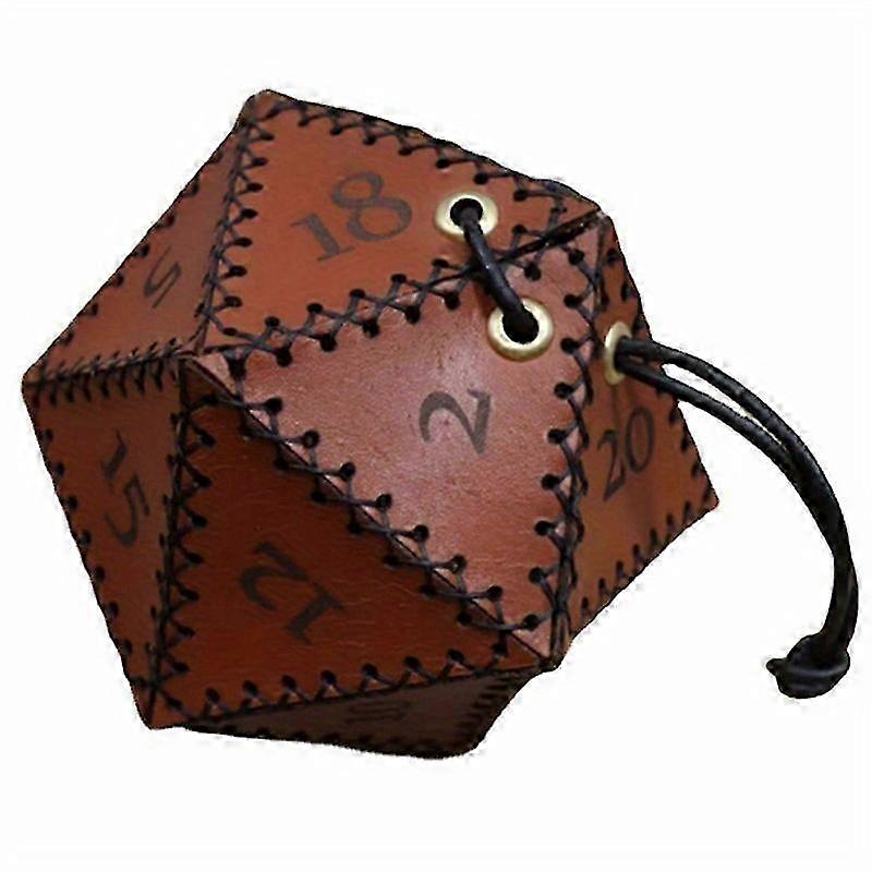 1 Piece Polygonal Game Dice Storage Bag, PU Leather Drawstring Pouch, Ideal Storage Bag for Coins, Currency, and Dice