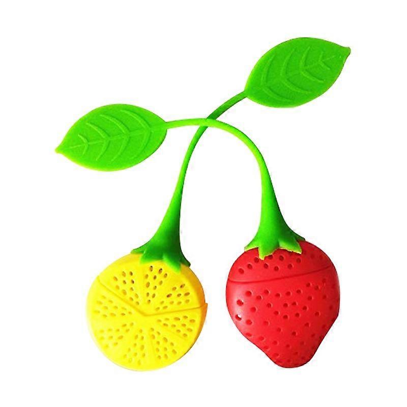 Filter Diffuser Tea Leaf Strainer Kitchen Accessories Bag Household Teaware(2pcs, red+yellow)