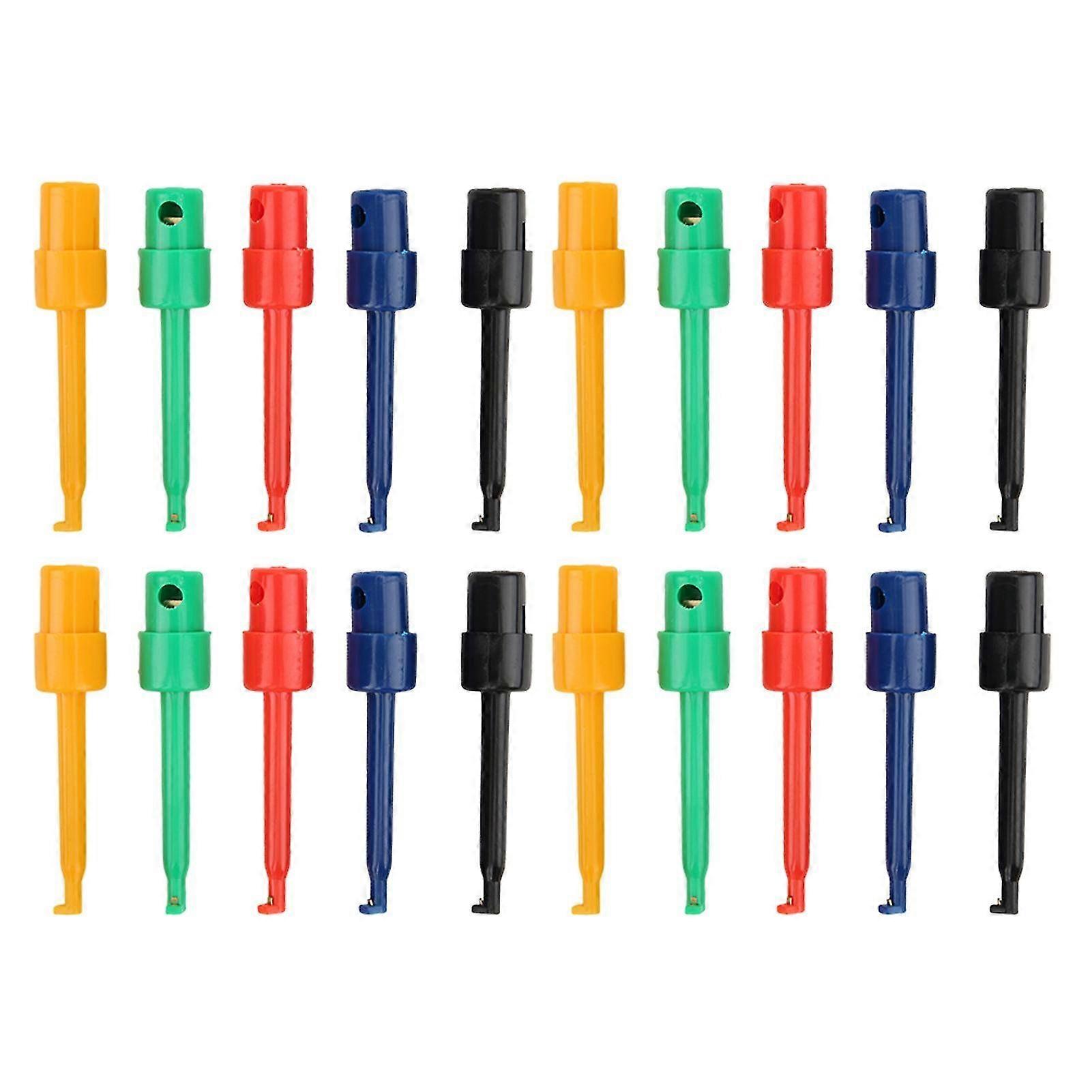 20Pcs Large Test Hook Clip Grabber Test Probe for Electronic Testing Multimeter AccessoriesLarge Test Hook