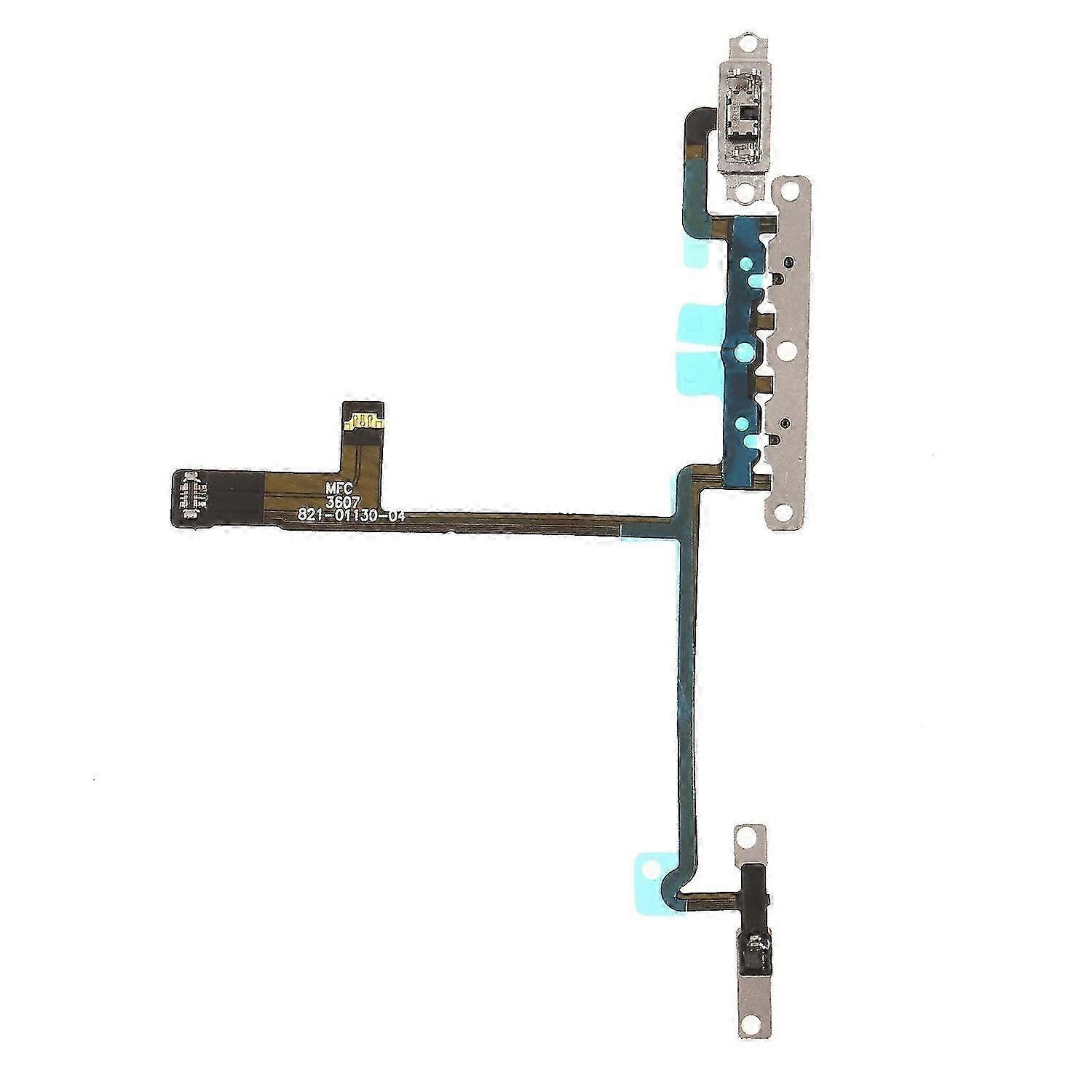Replacement Volume Button Flex Cable with Metal Plate Repair Part for iPhone X