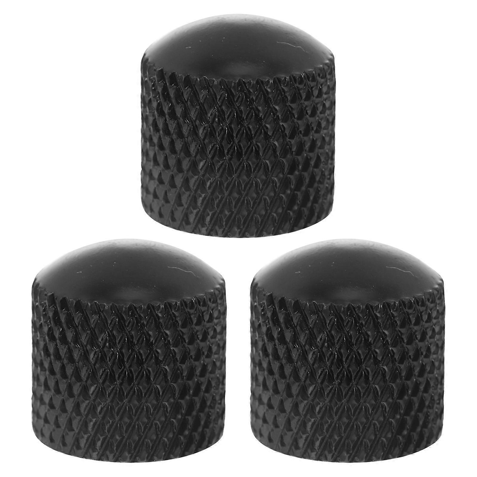 3pcs Sturdy Metal Bass Volume Knobs Stylish, Durable Electric Guitar Accessories for Easy Installation and Use, Perfect Gift for Guitar and Bass