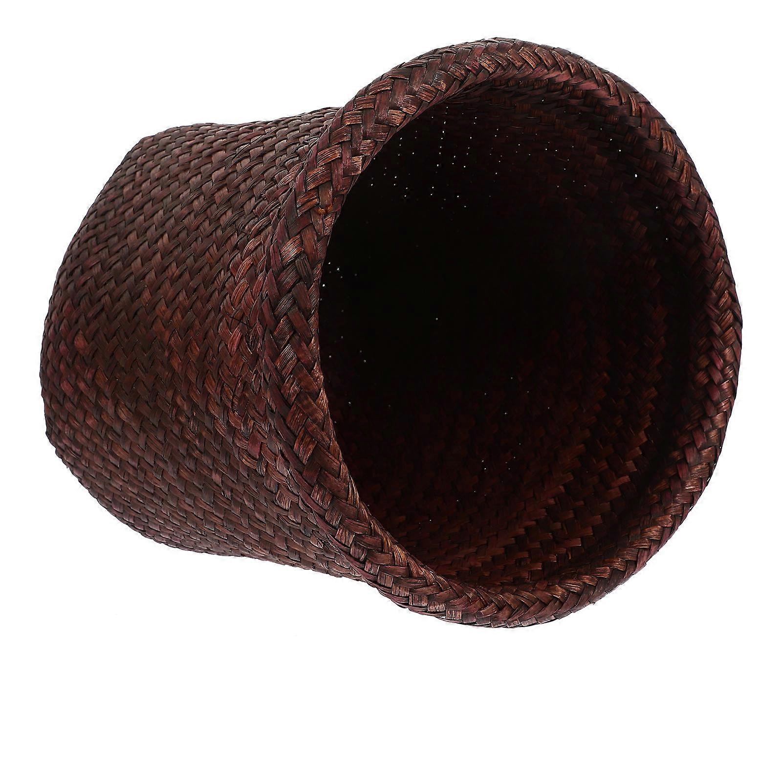 Natural Woven Seaweed Indoor Planter Basket for Fresh & Dried Flowers – Versatile Home Decoration for Living Room, Bedroom, or Office – Round Shape