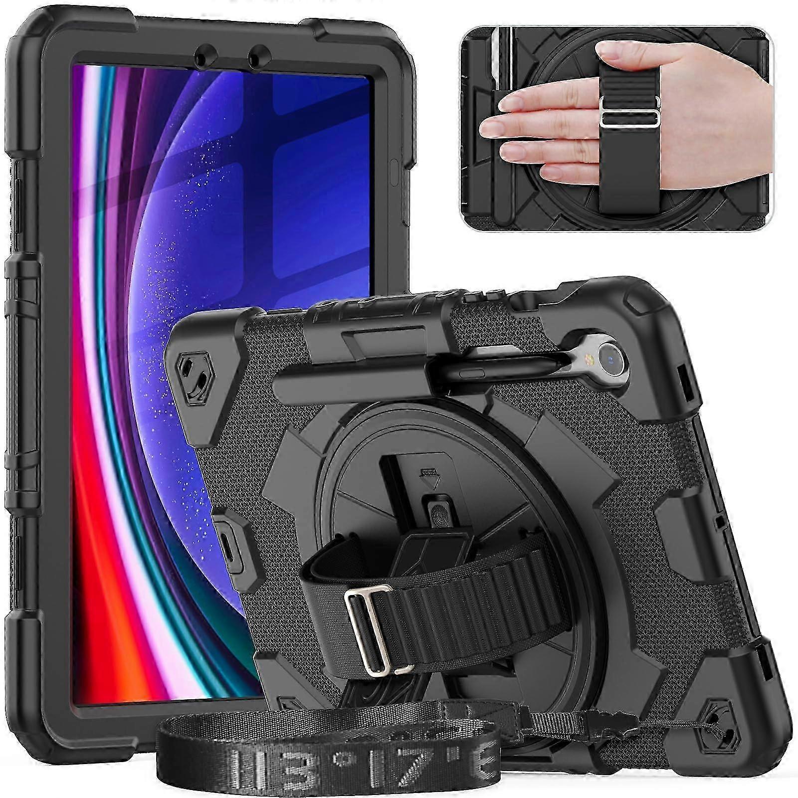 2025 Para Samsung Galaxy Tab S10 FE/ S9 FE 5G 10,9 Polegadas/ S9 11 Polegadas Capa: Capa Protetora - Preto
