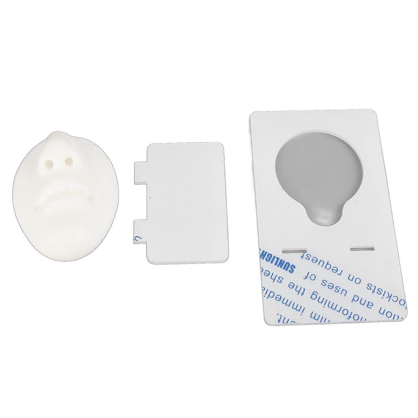 Silicone Mouth Nose Model 3D Realistic Reusable Display Nose Piercing Practice Model White 