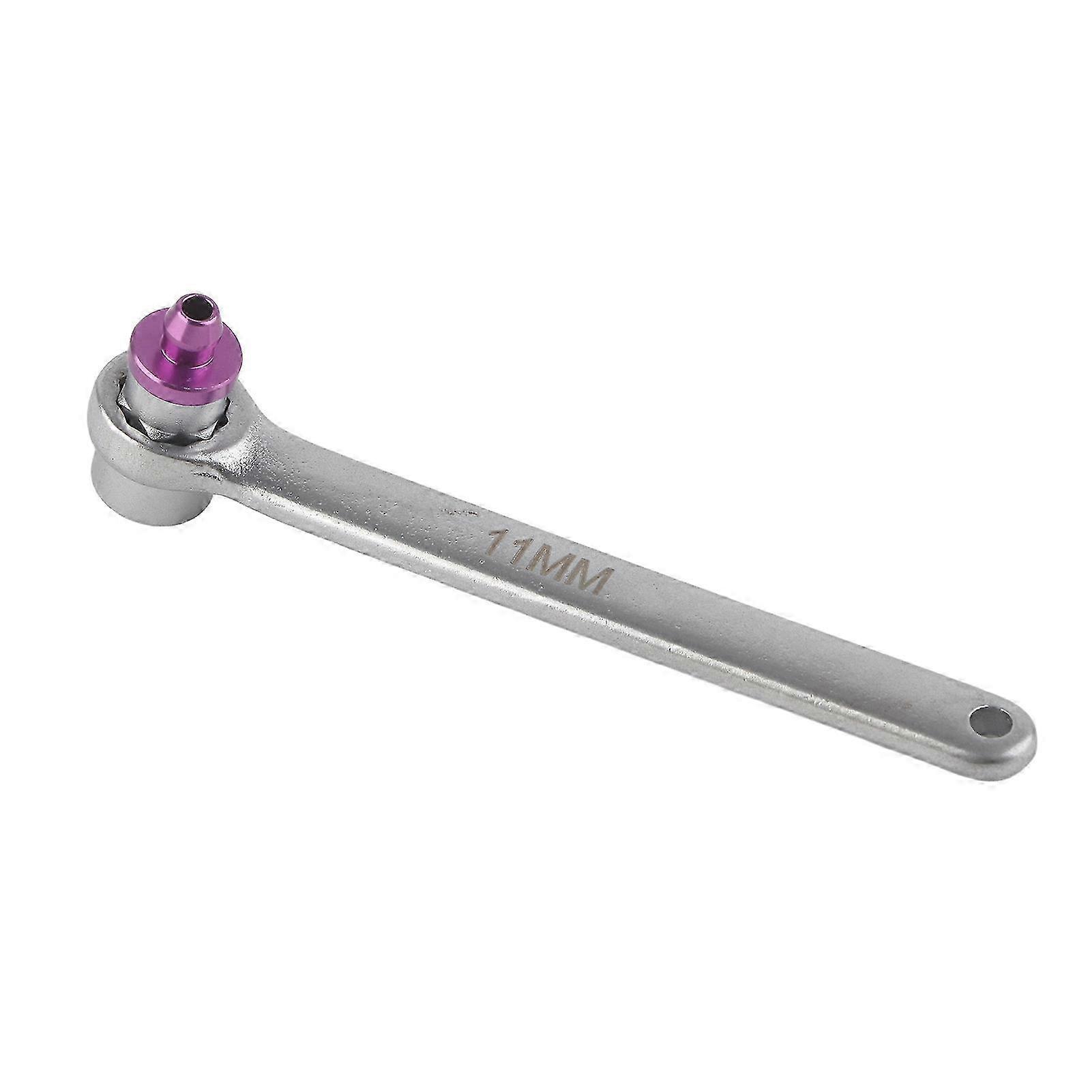 11mm Brake Fluid Clutch Bleeder Wrench Steel Bleeding Tool Ideal for Automotive Brake Systems in Cars, Trucks, and Motorcycles