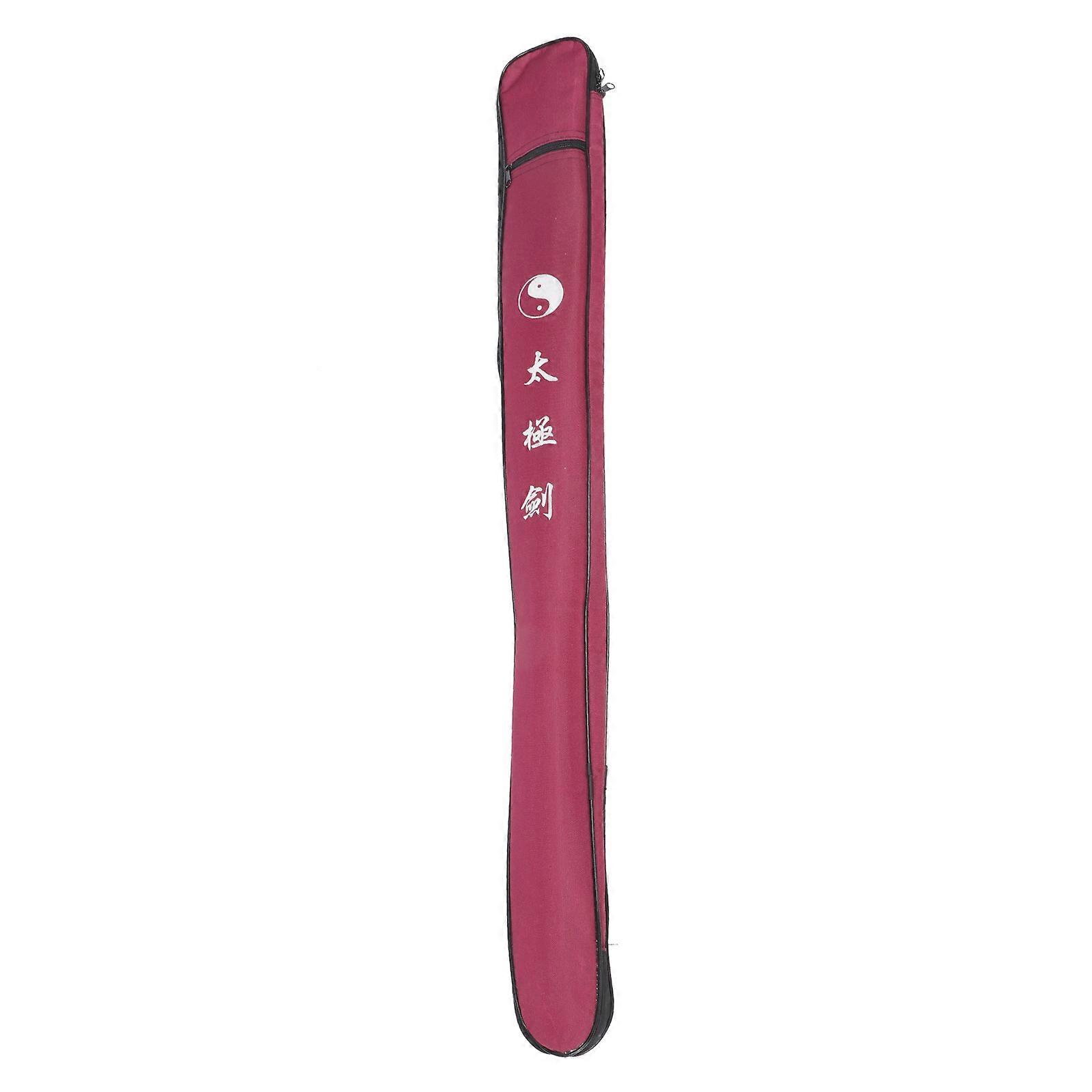 Martial Arts Practice Swords Tai Chi Sword Storage Bag Purple Red 105.00X12.00X1.00CM Sword Holder 1Set