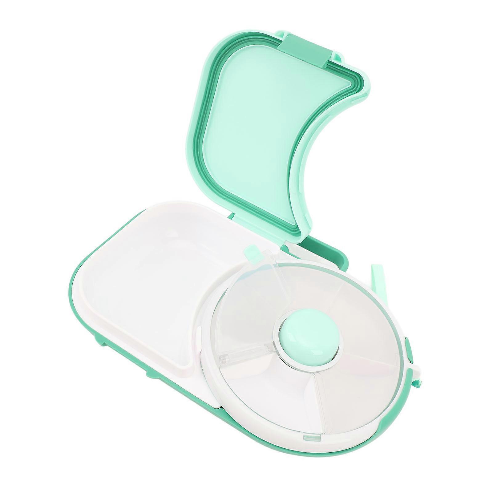 Snack Rotating Container with Lid, Sealed Plastic Mint Green, 783g