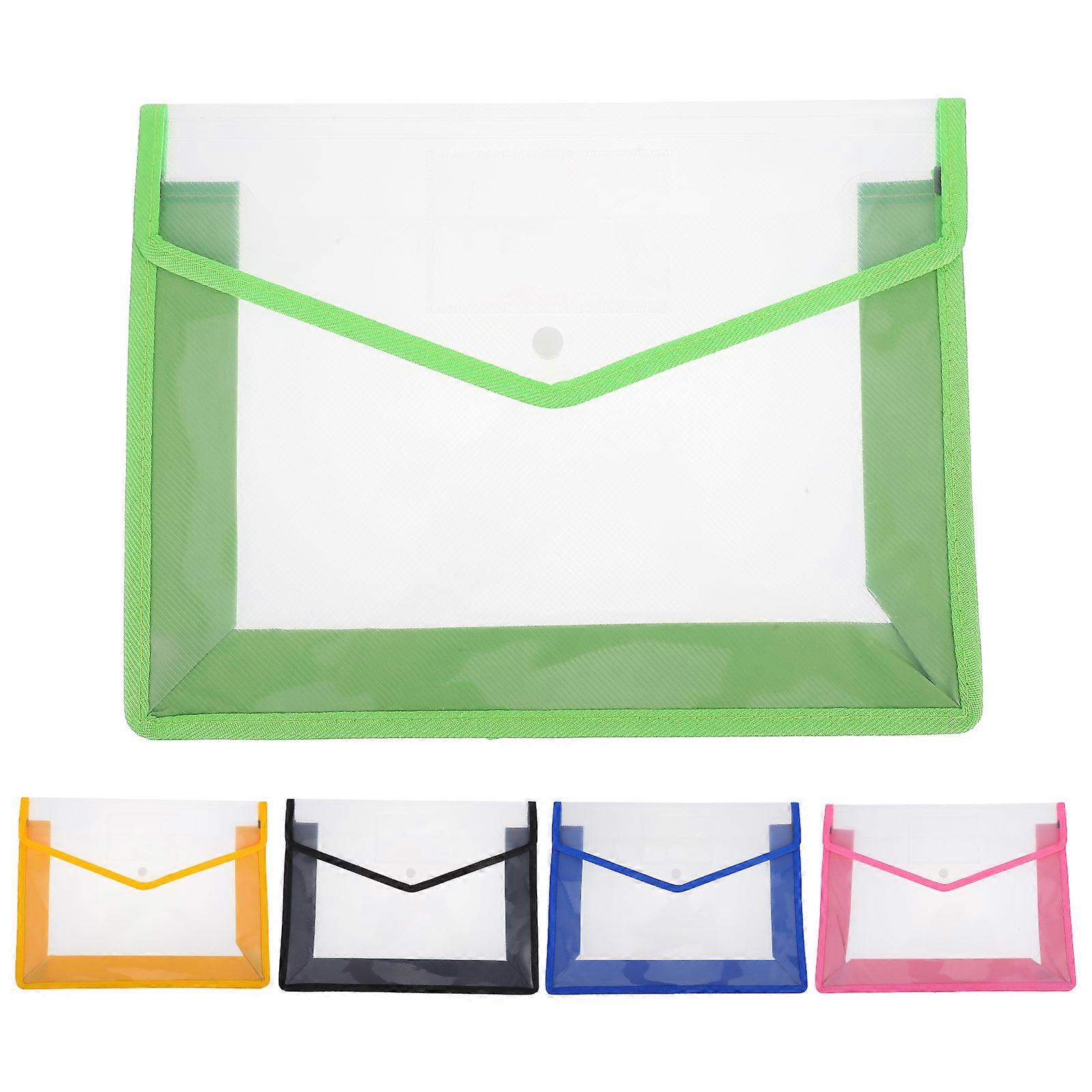 Privacy Folders For Students Plastic Folders Home Use Pink Color Waterproof Snap Closure 5Pcs