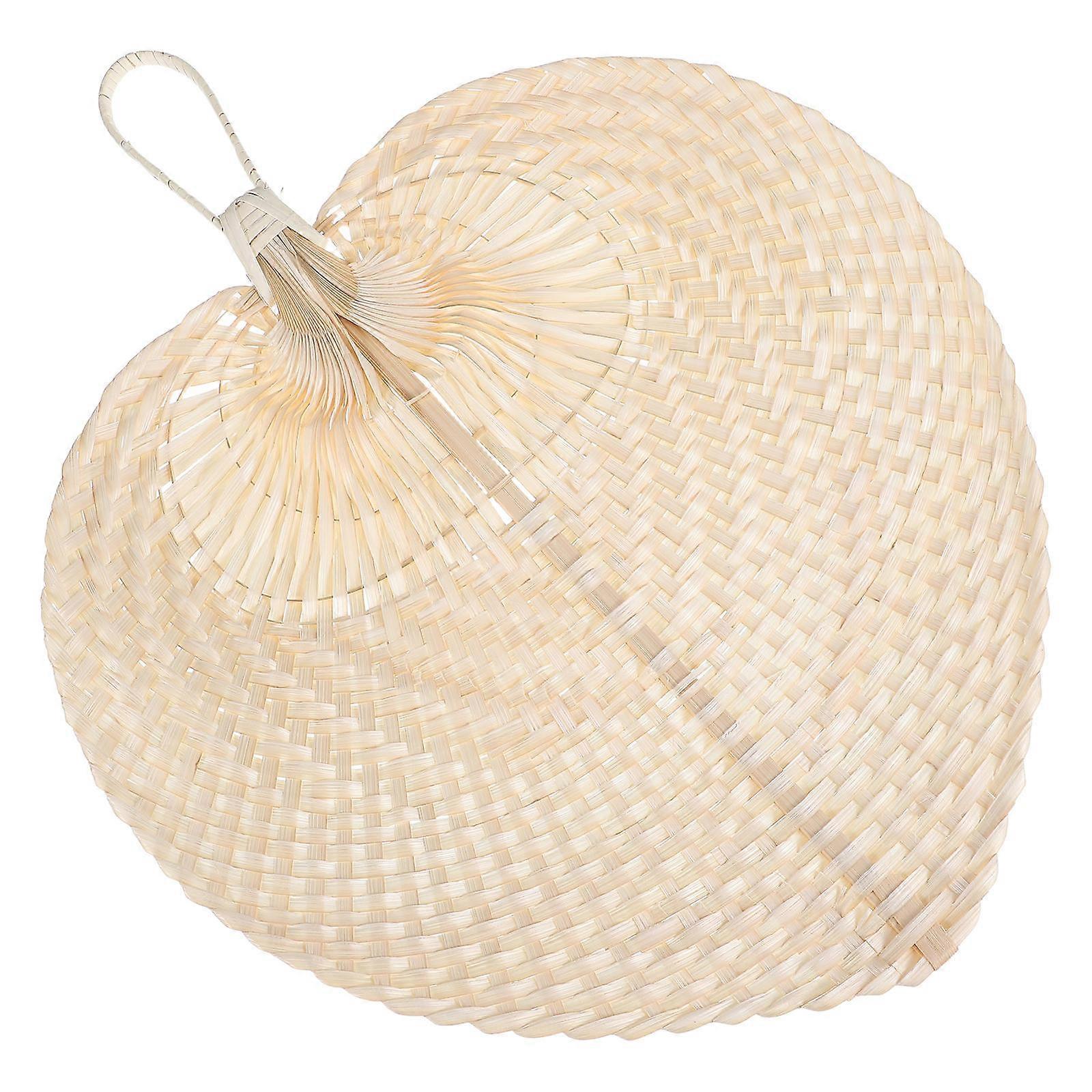 Vietnamese Handmade Heart Shaped Bamboo Fan, Handwoven Lightweight Craft Decor for Summer Parties, Weddings, and Farmhouse Style