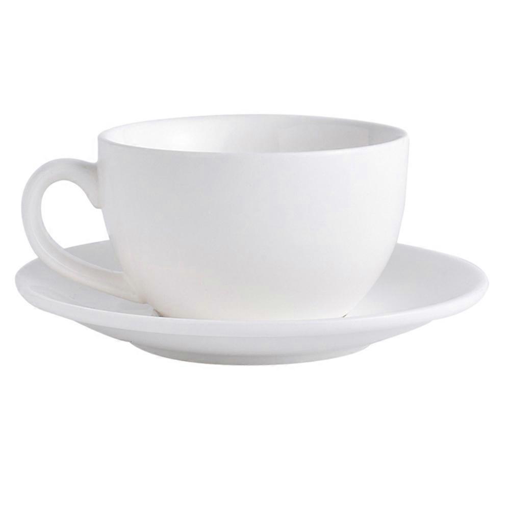 Here's a polished product title and description for your **Delicate White Coffee Cup Set With Saucer Ceramic Afternoon Tea Tableware Smooth Edges For