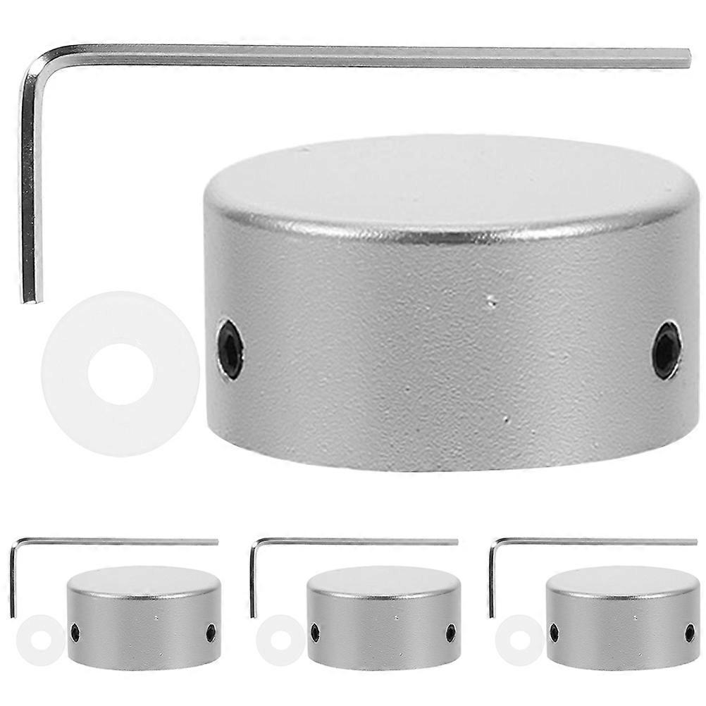 Effect Pedal Footswitch Toppers Reusable Metal Guitar Pedal Protection Cap Sandblasting Process For Guitar Playing 2.40X2.40X1.20CM 1Set