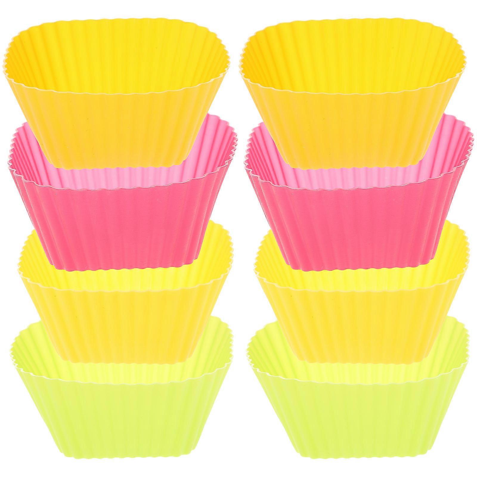 Silicone Muffin Cases Baking Cups for Muffins Reusable Easy to .00X7.00X3.00CM 12Pcs
