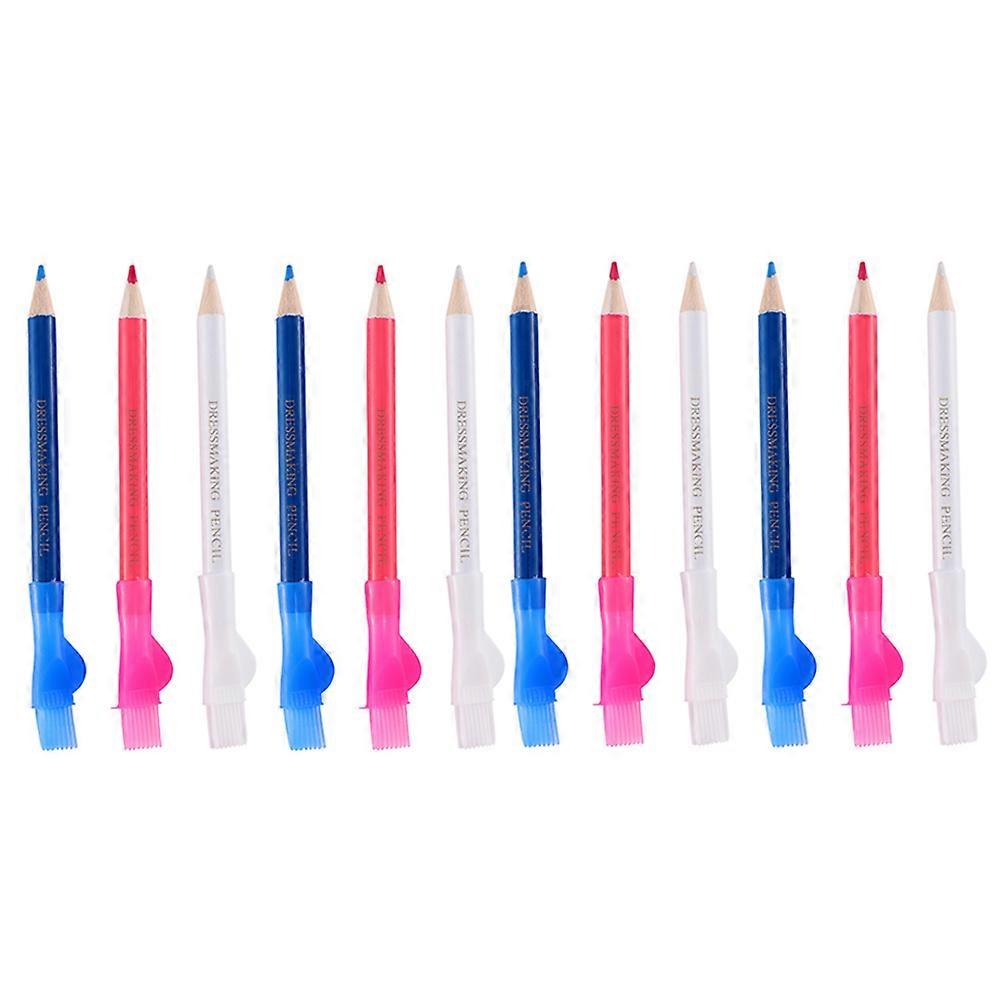 Fabric Markers Pencils For Professional Use Cylindrical Shape Non-Staining 12Pcs