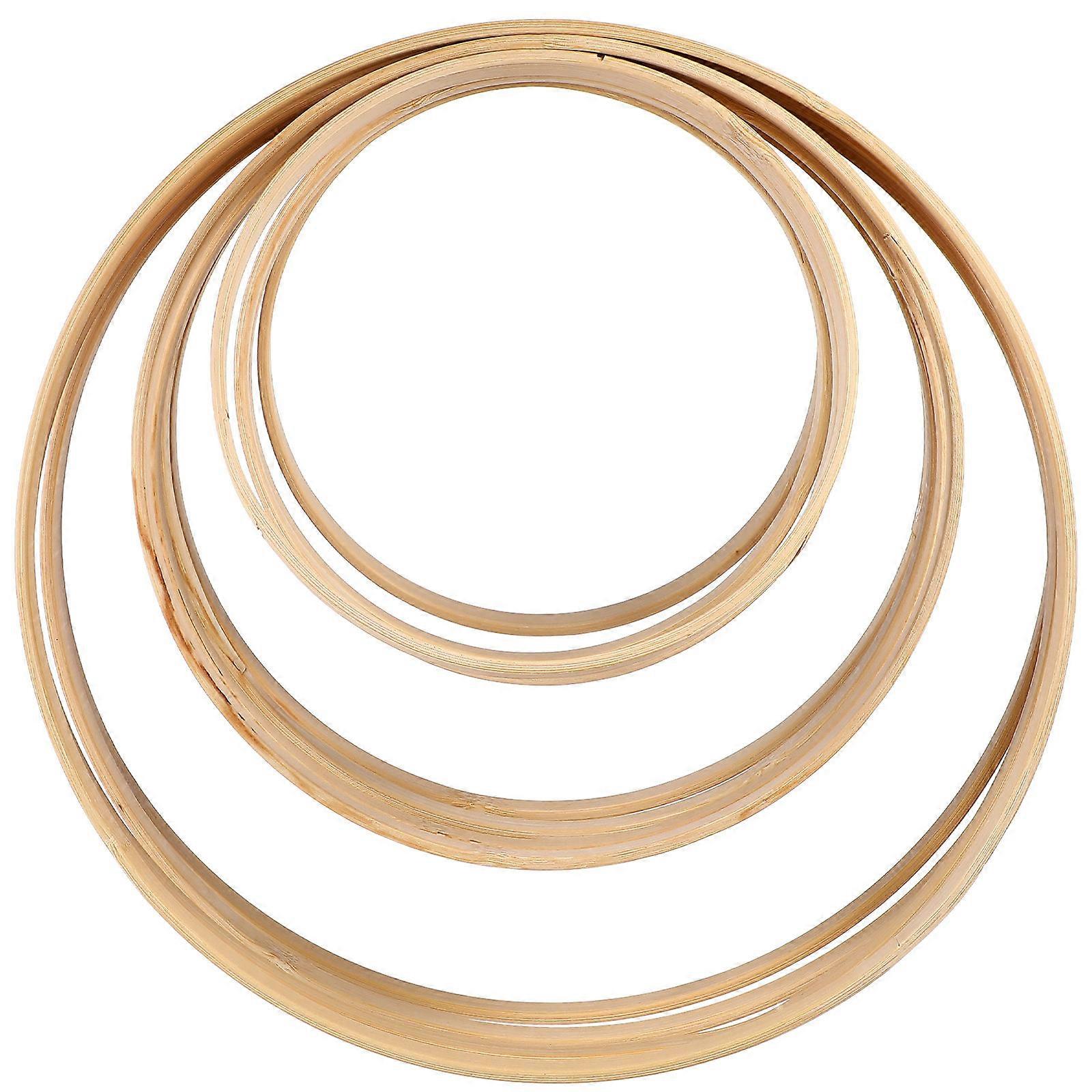 Smooth Bamboo Rings for Macrame with 12Pcs Suitable for Various Crafts