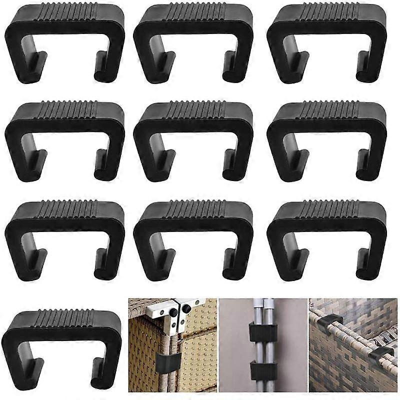 Sofa fixing clip,ABS,black,10pcs (L)