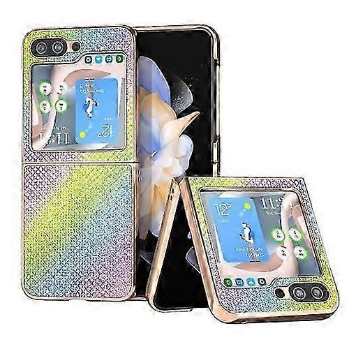 Para Samsung Galaxy Z Flip5 Nano Plating Diamond Texture Mobile Phone Case