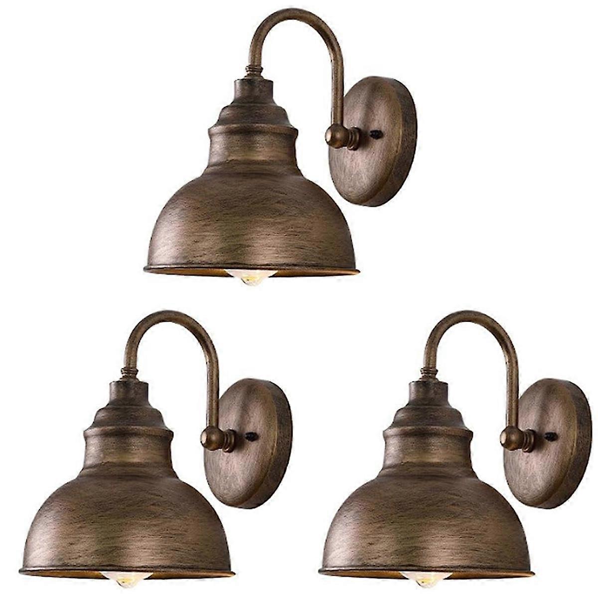 Vintage Wall Sconce Gooseneck Barn Flat Light (Bronze)