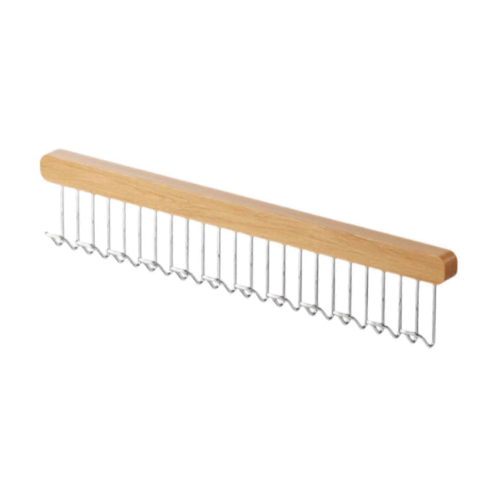 Extendable Belt Holder for Clothes Hanger Rail Shelf Multifunctional Sliding Hook Right With 12 Hooks