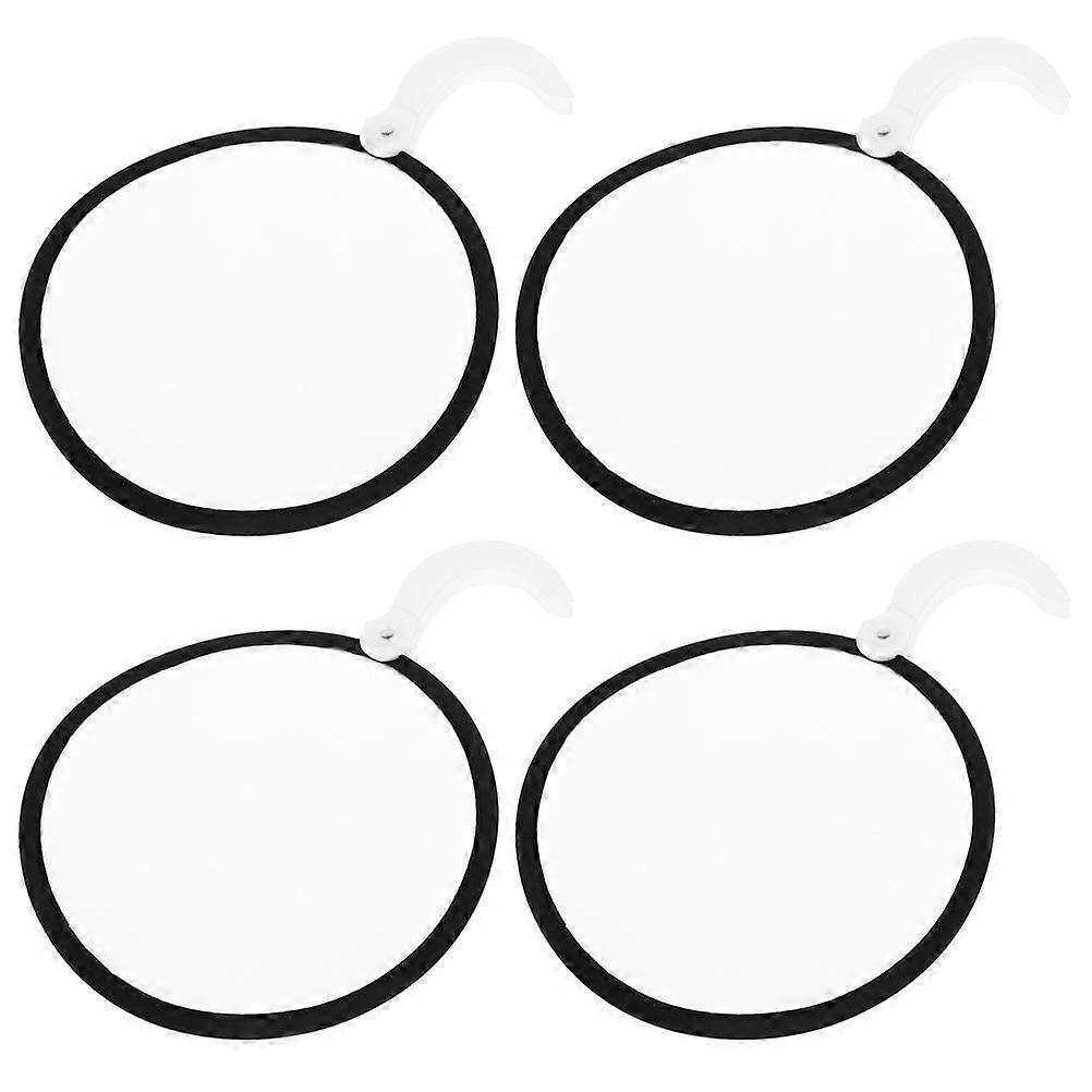 Handheld Foldable Fan Black Folding Fan for Summer 4Pcs Convenient Use