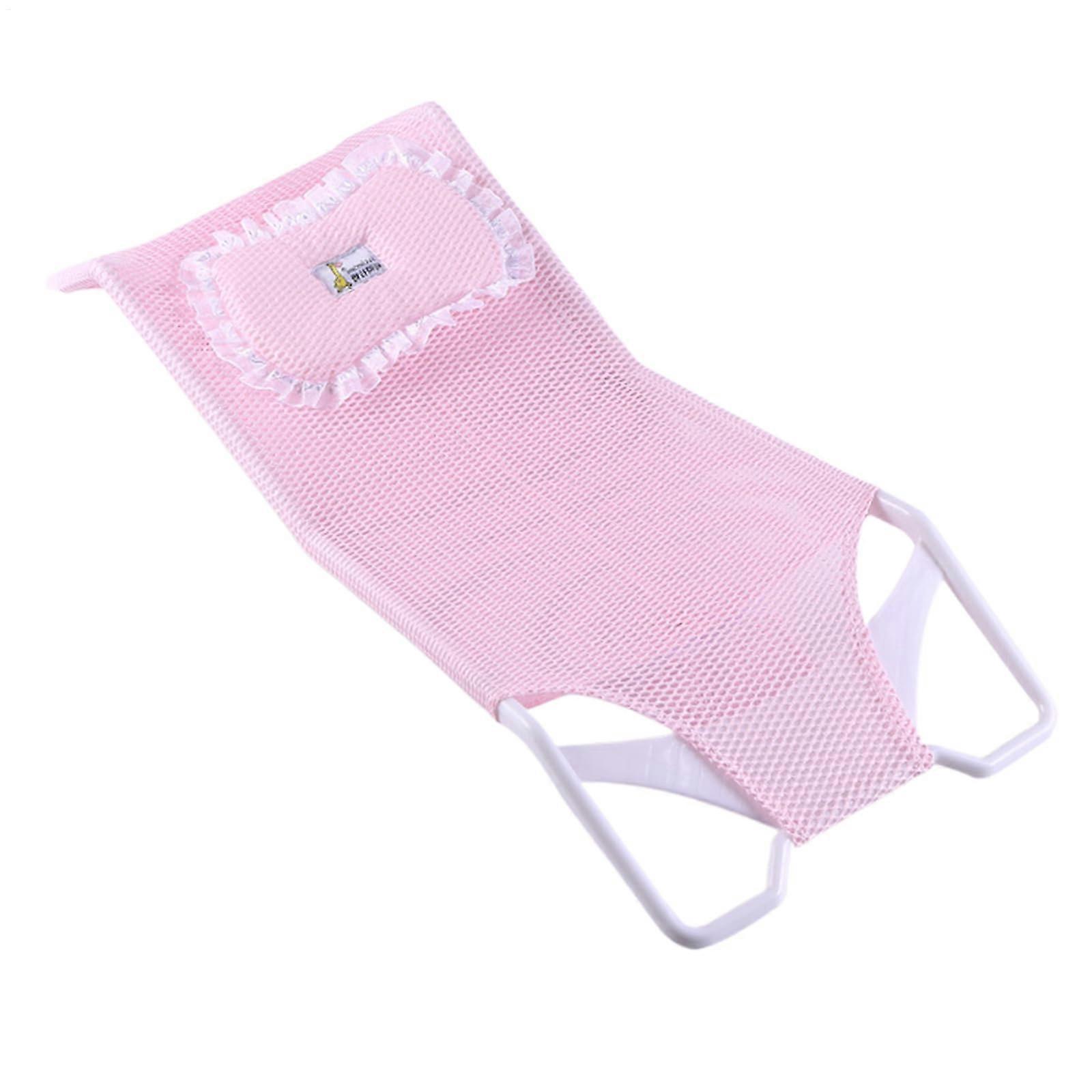 Baby Tub Insert for Infants 0-6 Months, Comfortable Bathing Cushion Pad 22.83 x 11.02 x 1.65 Inches, Blue and Pink Accessory