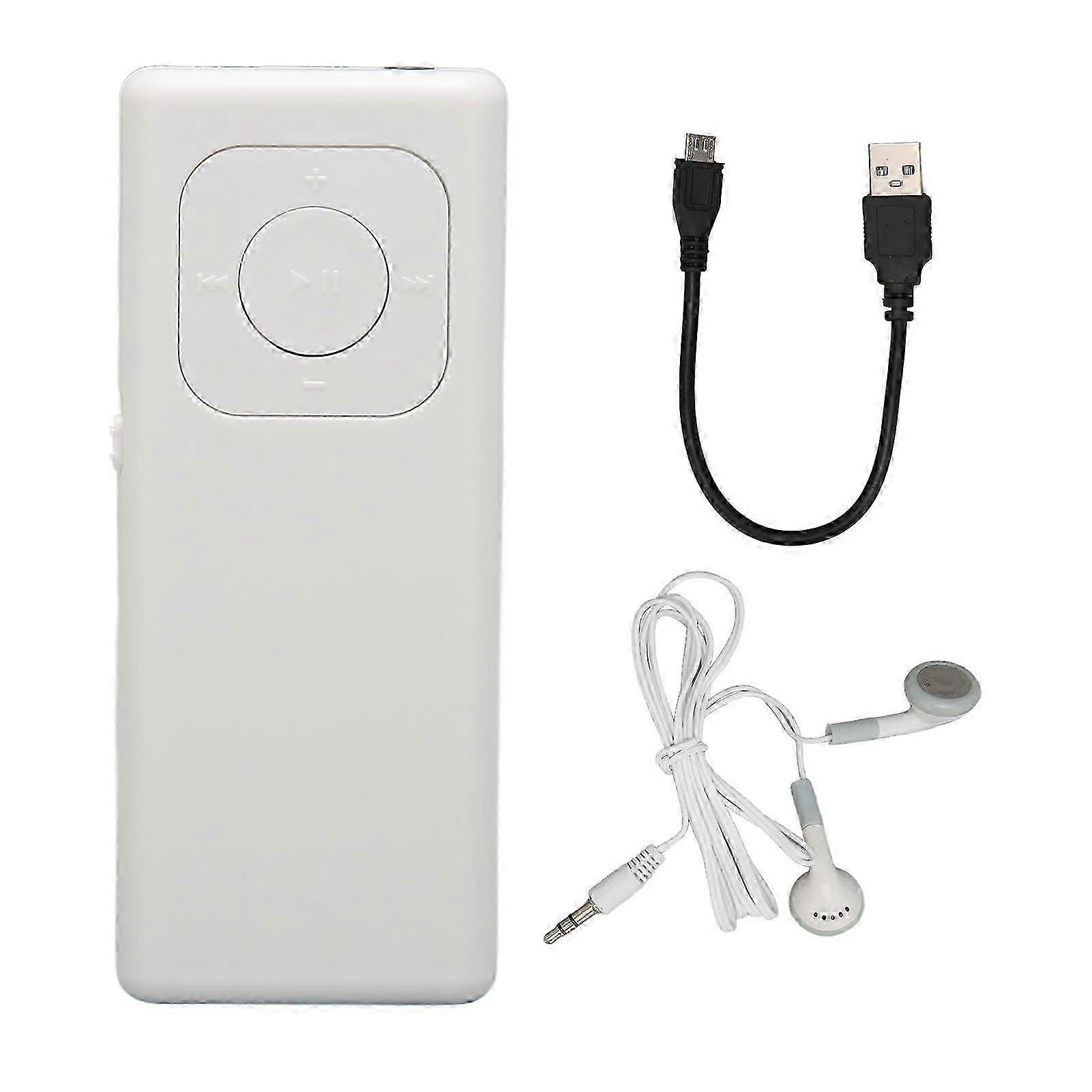 Portable Mini Music Player with Lossless Sound Support and 64G Memory Card for Study, Work and Relaxation - White