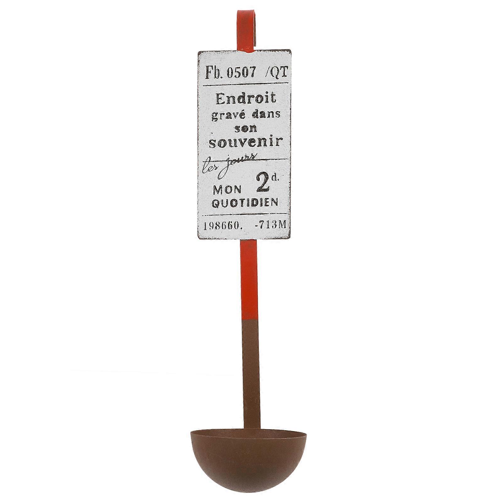 Cute Hanging Planter Metal Flower Pot Retro Spoon Shaped For Plants 1Set