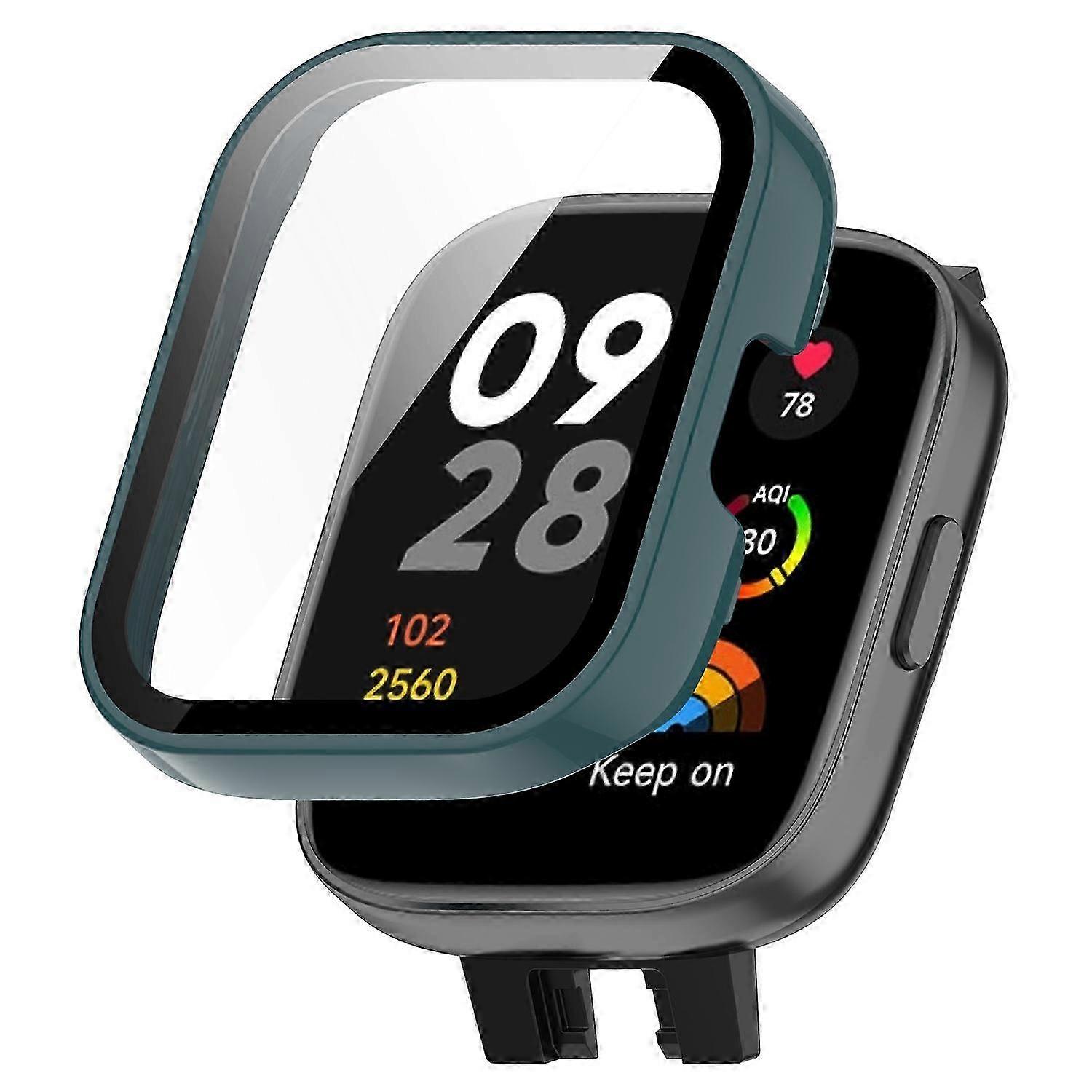 Protective Case with Tempered Glass Screen Protector for Compatible Smart Watch