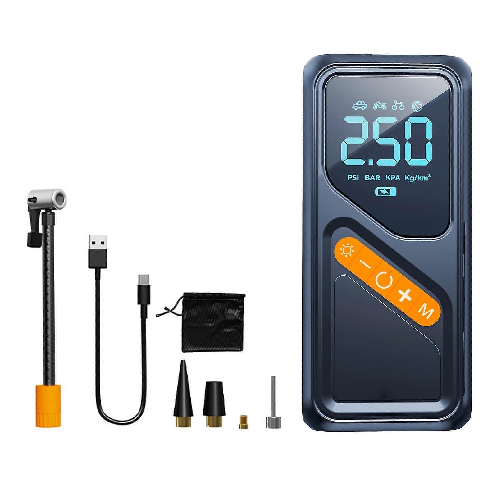 Rechargeable Air Pumps with Digital Display, Compact Size, High Efficiency, and Universal Compatibility