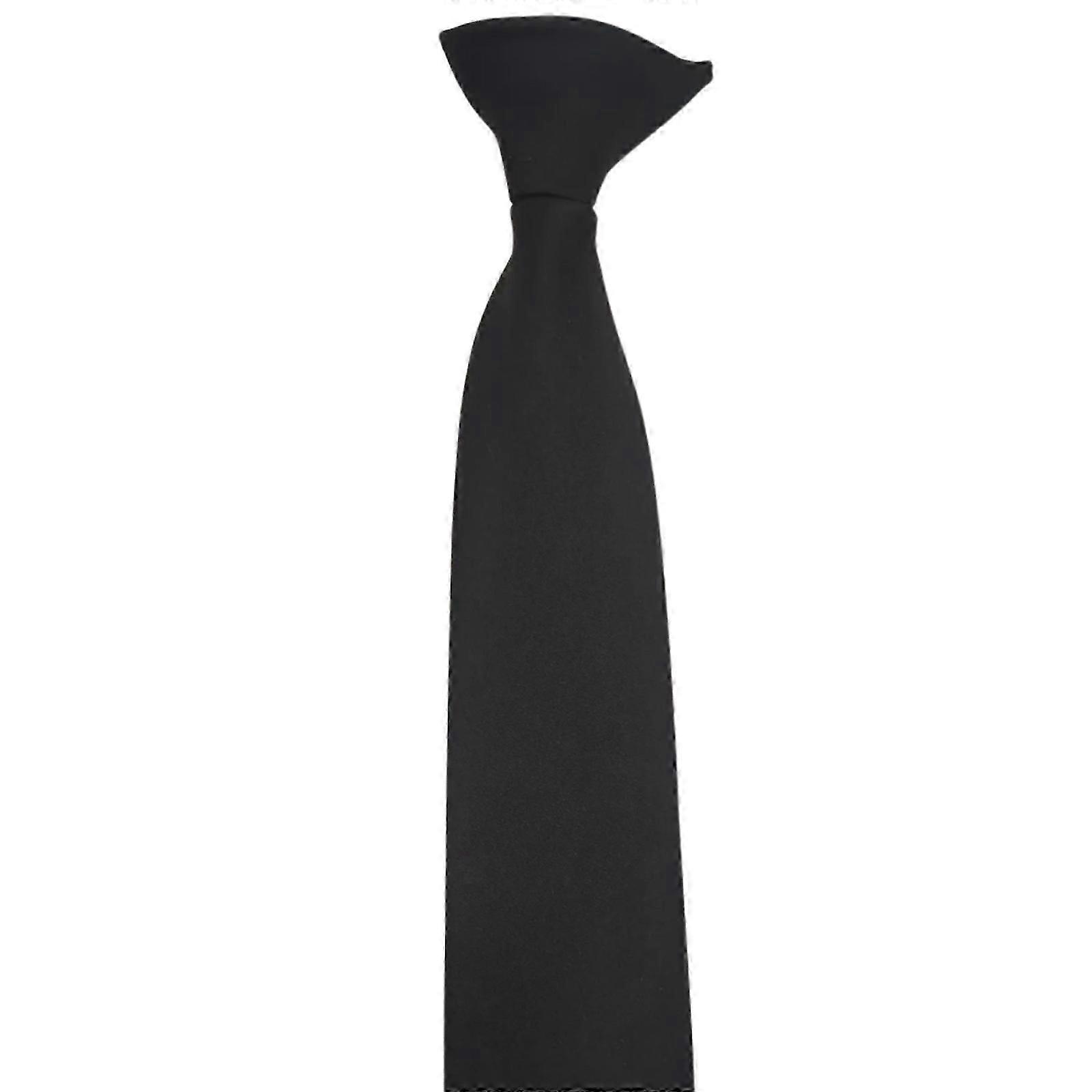 Pre-Tied Business Necktie for Uniforms - Wine Red, Elegant & Easy Wear