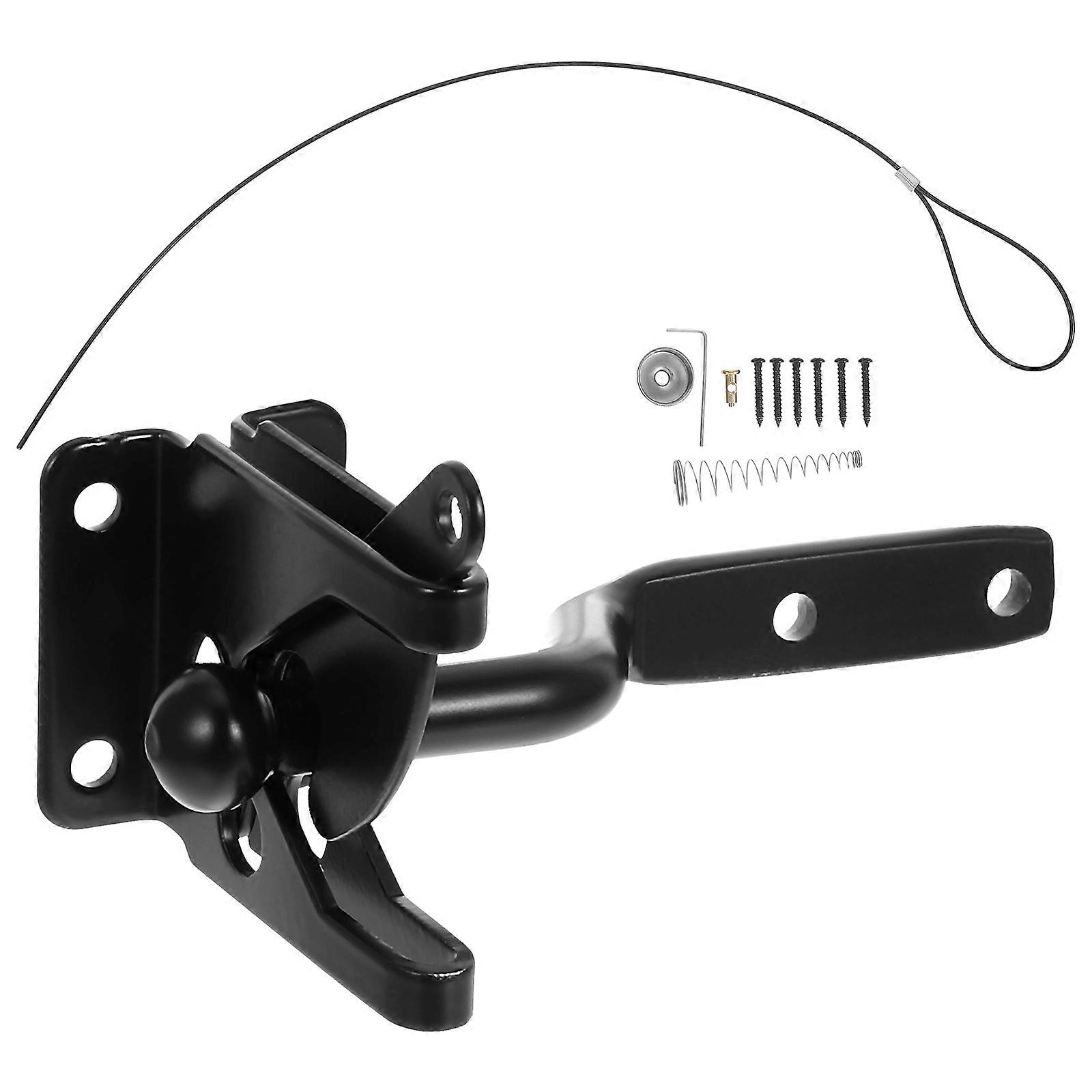 Heavy Duty Outdoor Fence Gate Latch with Pull Ring Lock – Spring Loaded for Easy Operation and Secure Closure
