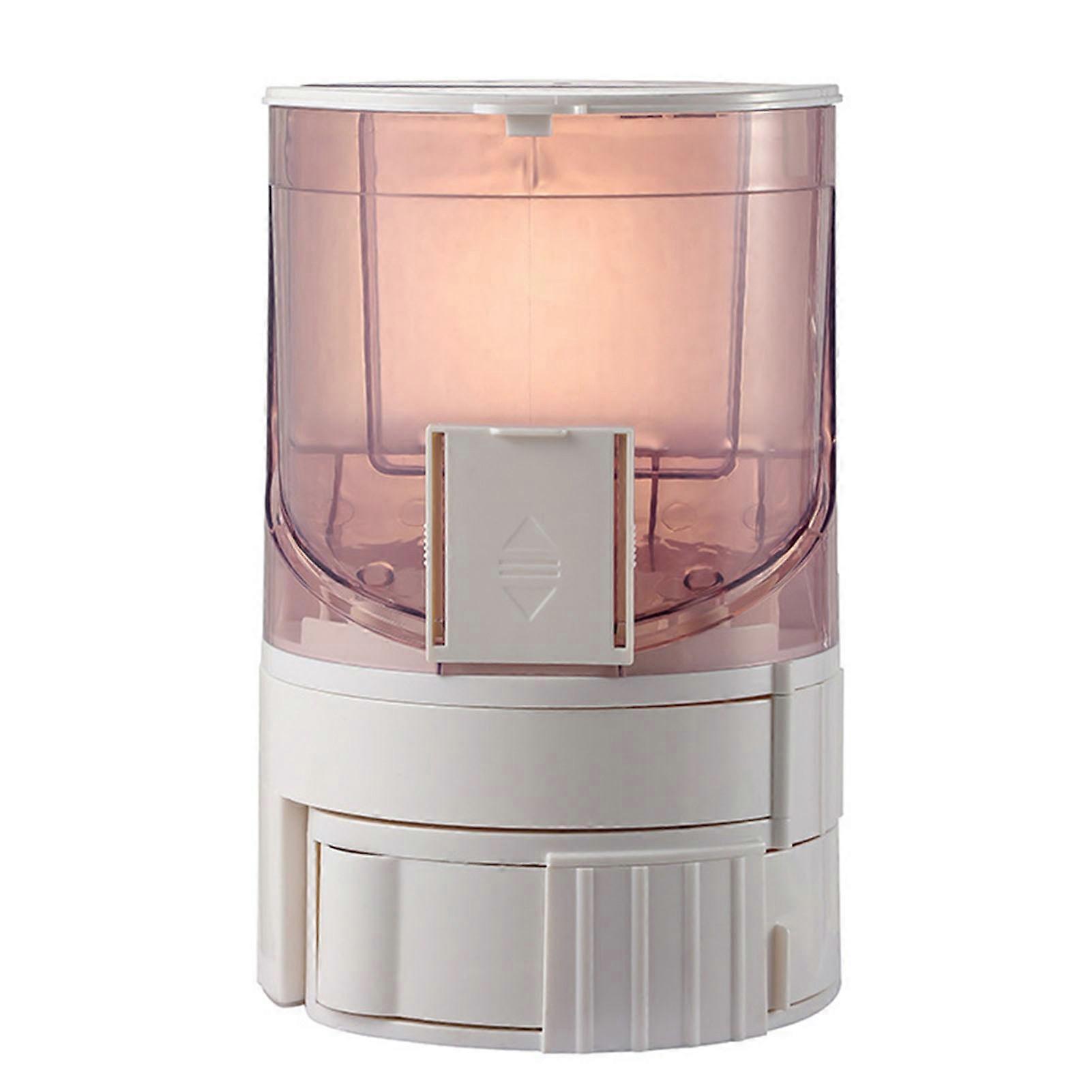 Pet Water Food Dispenser 2 in 1 Large Capacity Translucent Automatic Cat Feeder Waterer for Puppy Dog Pink