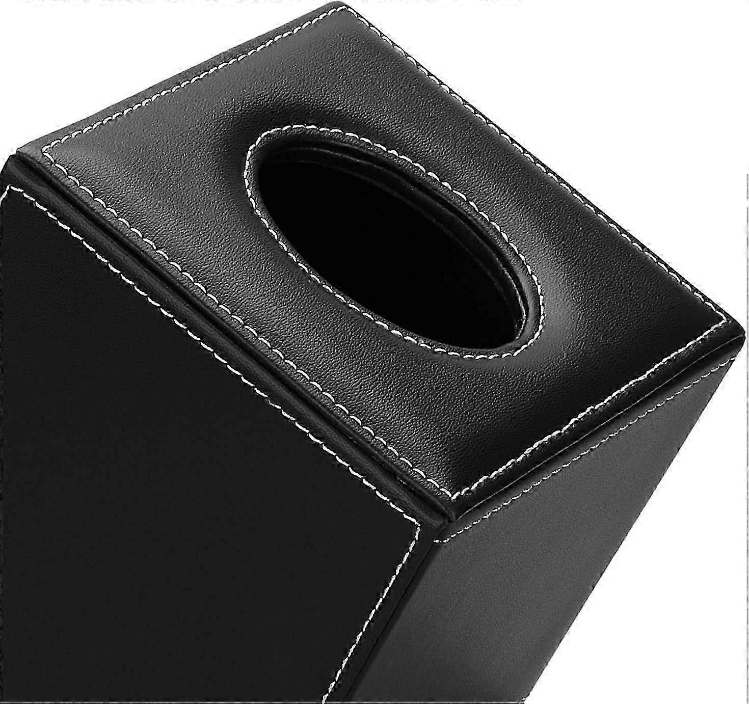 1PCS Marble Tissue Box Holder - Leather Cube Square Cover for Tissue Boxes