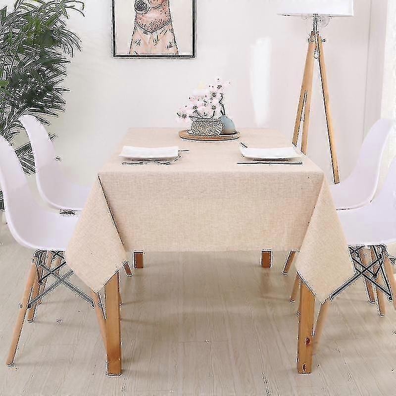 100% Waterproof Oil Proof Stain Resistant Table Cover, Simple and Modern Rectangular Solid Design