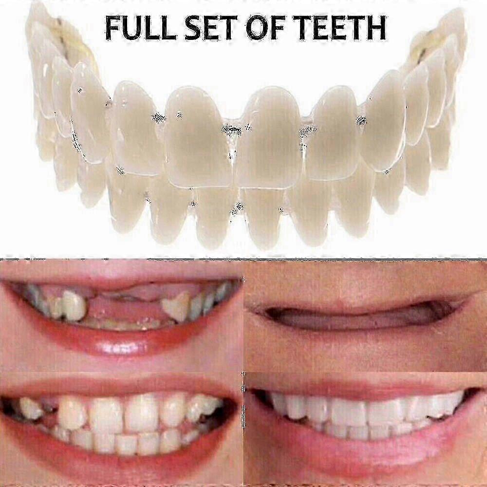 False Teeth Upper Lower Dental Veneers Dentures Tooth Cover Lu[