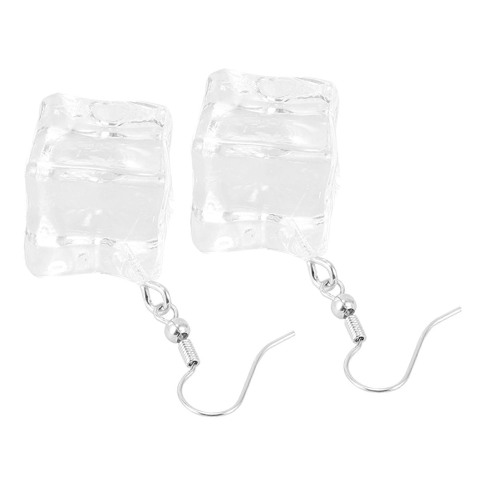 Here's a polished and engaging product description for your **"1 Pair Exaggerated Ice Cube Earrings For Women"**:
 
### π **Exaggerated Ice Cube