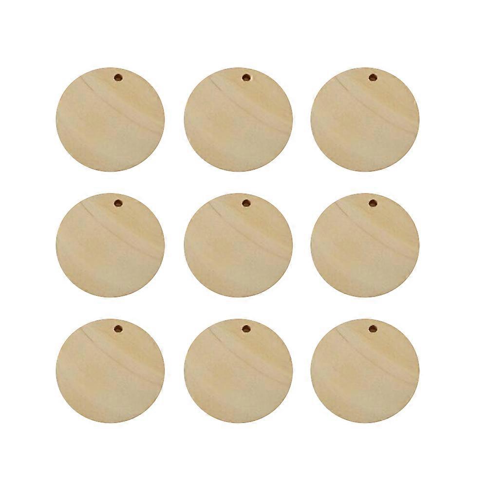 Craft Pendant Unfinished Wood Round Slices For Diy Projects present Giving 20mm Beige 50Pcs
