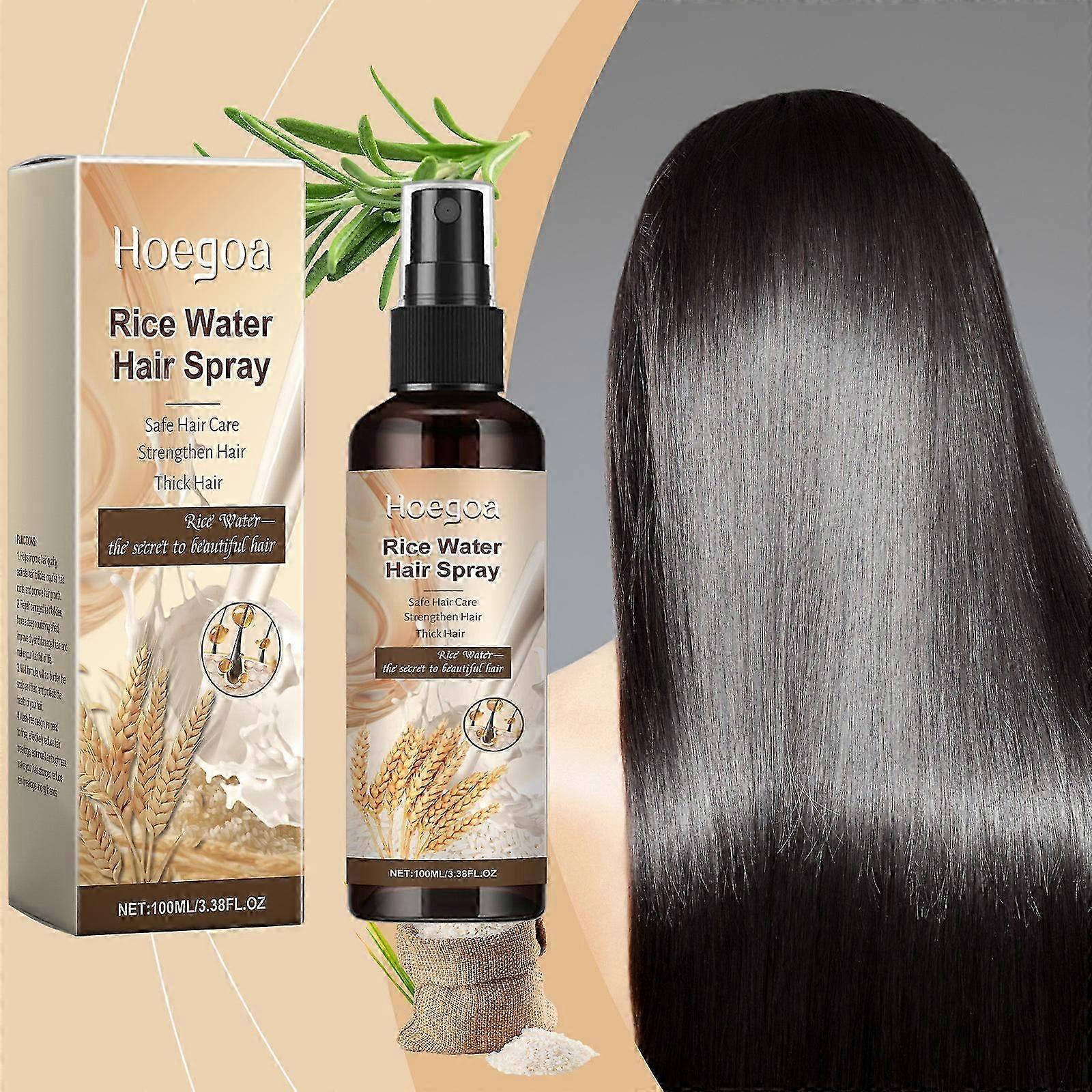 Serum do włosów z wodą ryżową, sfermentowane serum z wody ryżowej na porost włosów, wzmocnienie i zagęszczenie mgiełki do włosów
