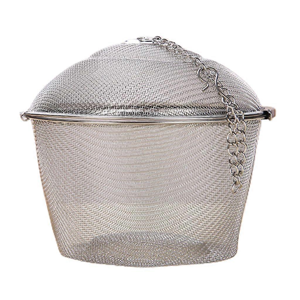Tea Filter Double Buckle Large Capacity Stainless Steel Ultrafine Mesh Herb Filter Home Use-XL