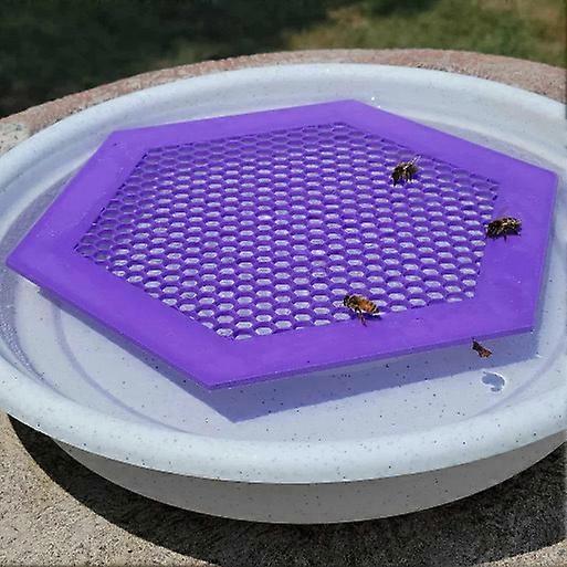 Bee Insect Waterer, Floating Bee Island-Bee Waterer,Printed Floating Bee Island,50% Offer(Purple)