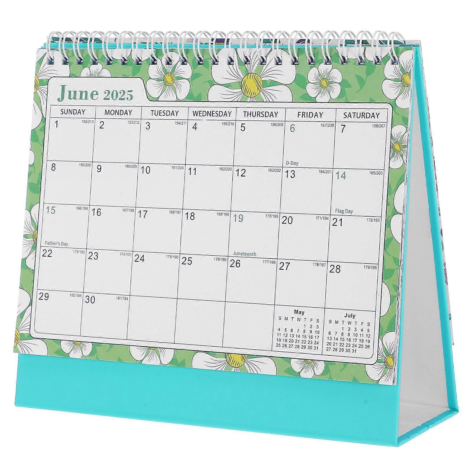 Small Calendar Desk Planner Multi Functional Rectangular Elegant Design Home Decor Office Use 20.50X18.00X7.00CM Long-term Planning 1Pcs