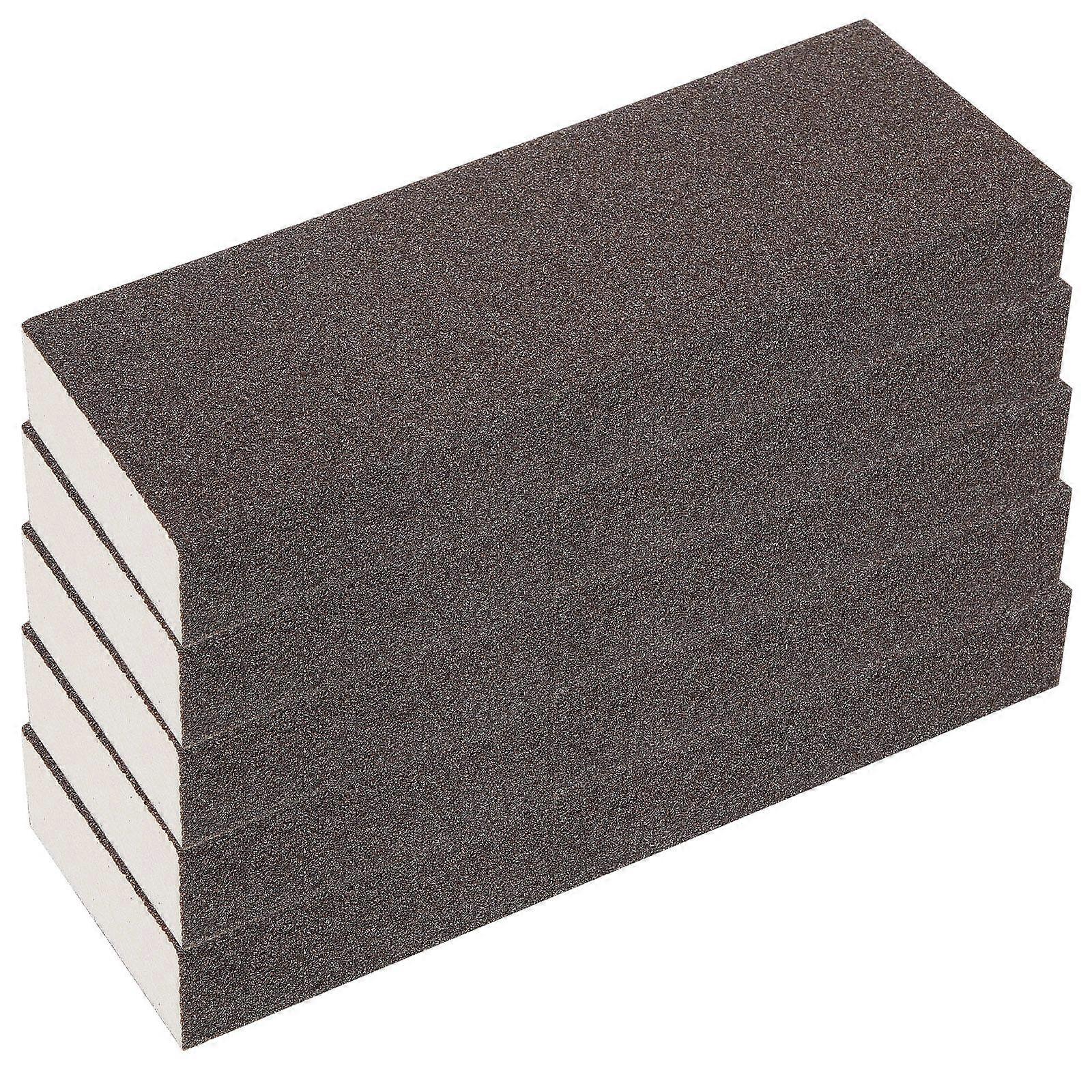 5pcs Sanding Blocks with Wet/Dry Abrasive Papers, High Density Sponge for Wood, Furniture Polishing, DIY Crafts, Wall & Detail Sanding