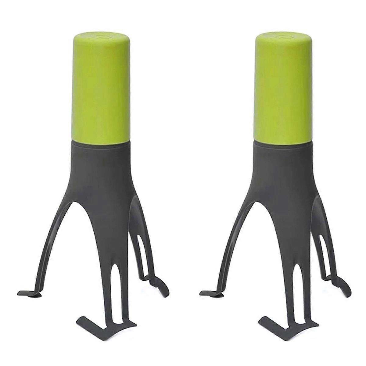 Kitchen Triangle Egg Whisk, Mini Semi-Automatic Whisk, Green & Gray