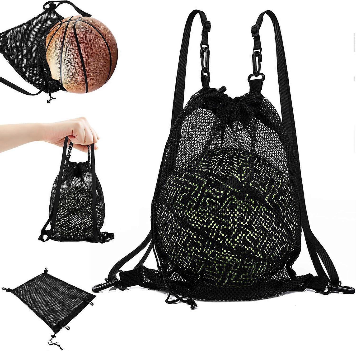 Single ball drawstring mesh backpack, sports shoulder backpack