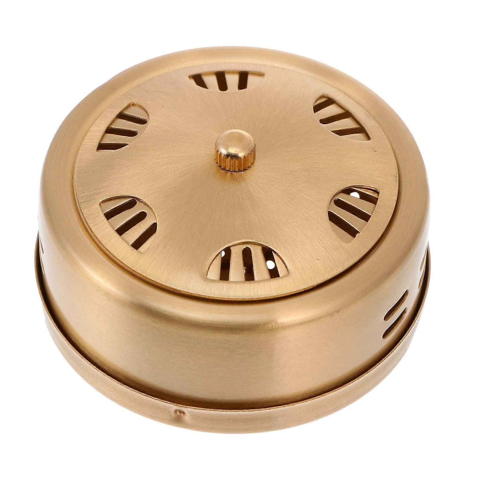 1 Piece Retro Moxibustion Box Made of Pure Copper for Moxibustion Massage, Closed Design for Focused Body Care Ref: 3112