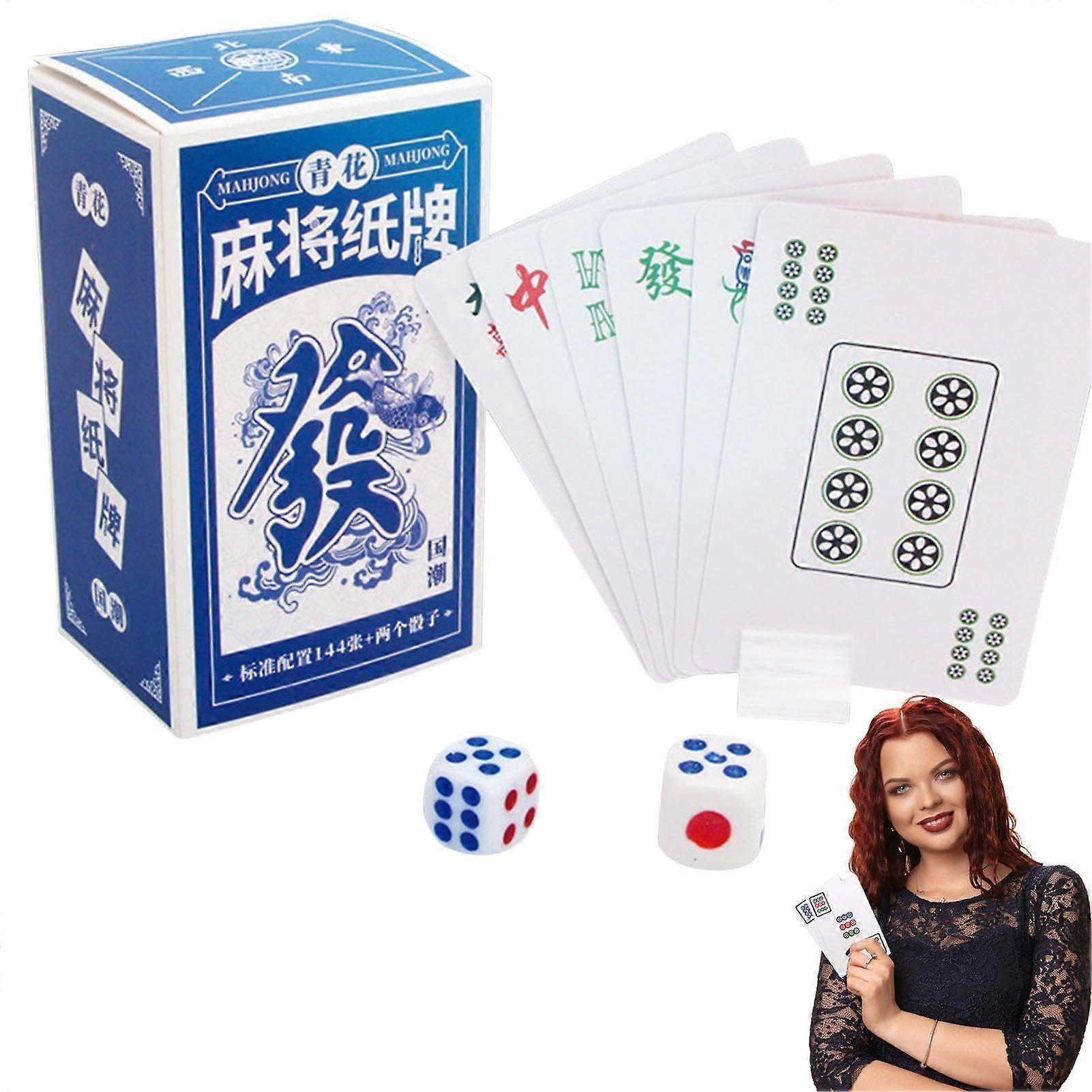 Miniature Solitaire Games Portable Mahjong Playset for Travel Recreation