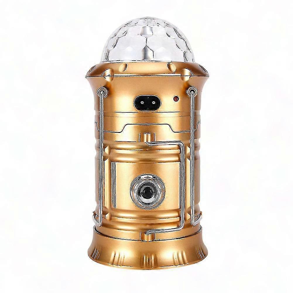 فانوس LED قابل لإعادة الشحن بالطاقة الشمسية - مصباح يدوي للتخييم في الهواء الطلق ، شعلة ومصباح ديسكو المرحلة