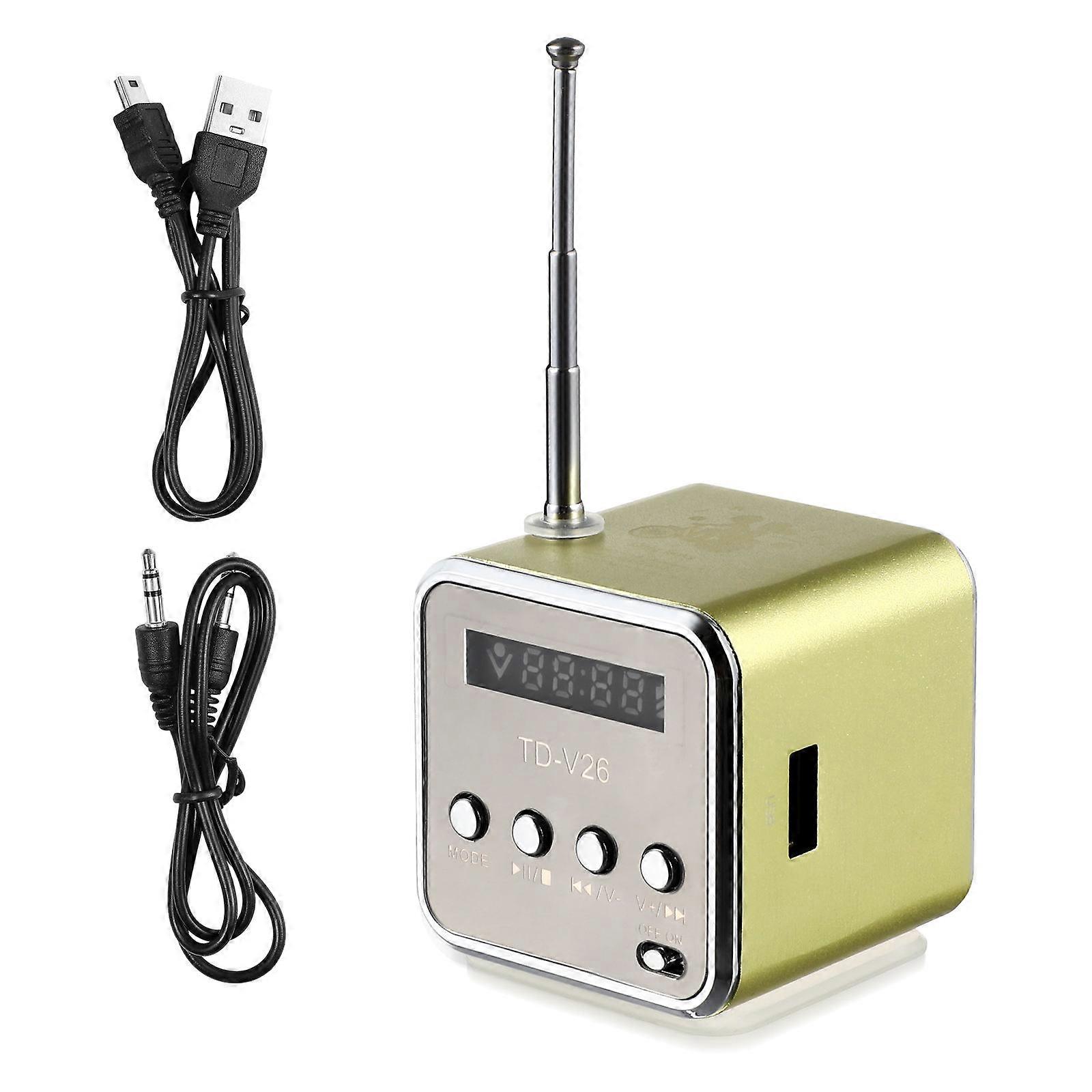 Mini Digital Portable Music Player Micro Usb Disk Speaker Green Compact 1Set